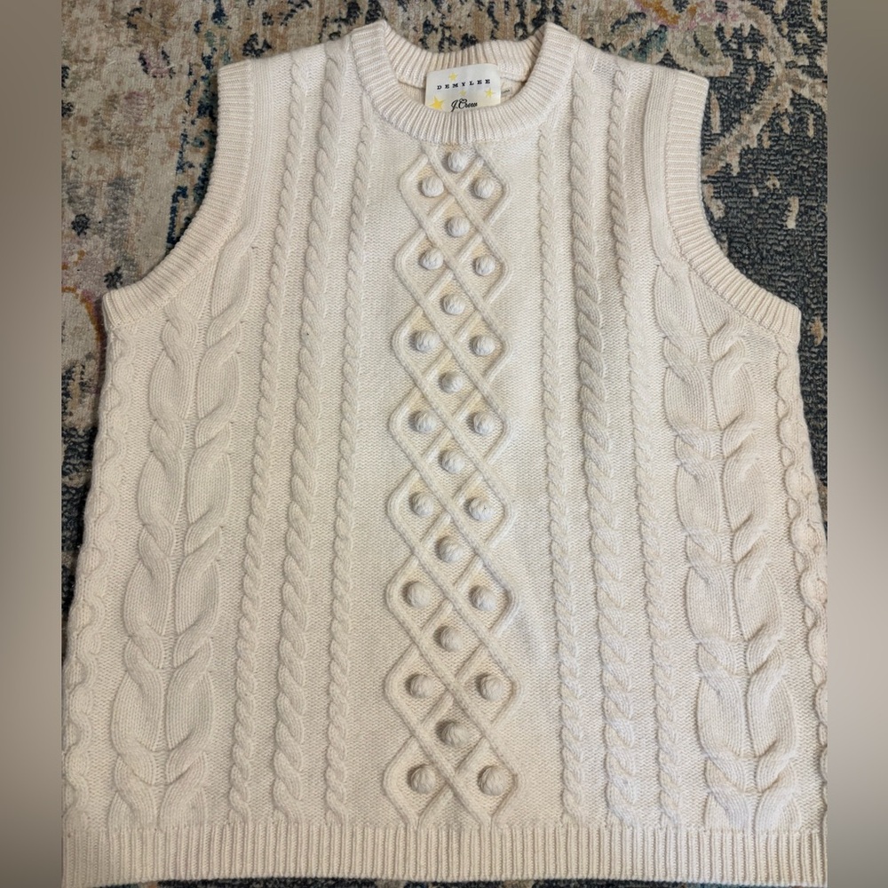 J Crew x Demylee Wool Cream Vest